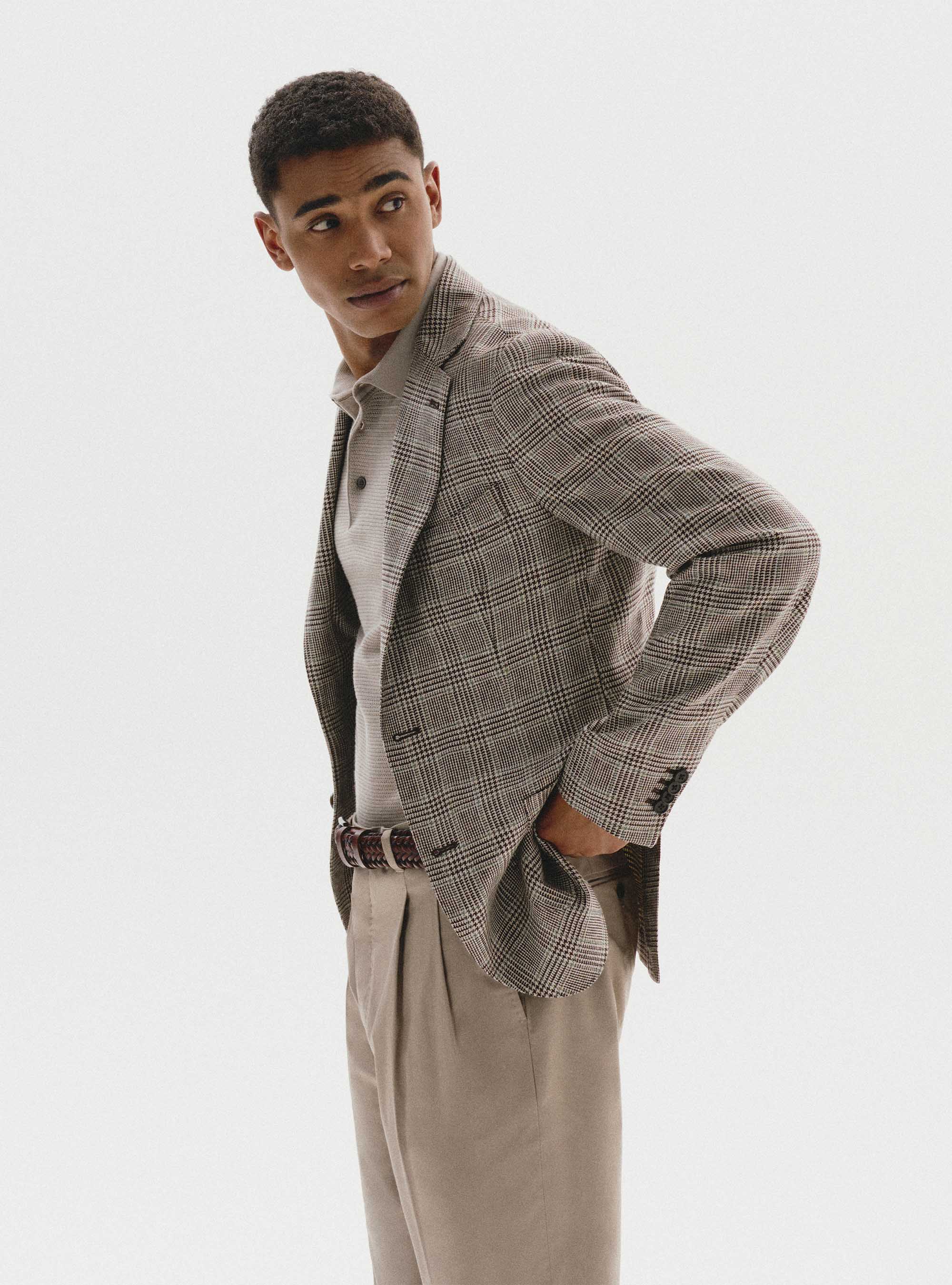 Casual in ecru and prince of Wales, 